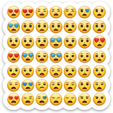 EMOJIS MOODY EXPRESSIONS 
AND FEELINGS sticker