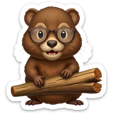 spectacled beaver sticker