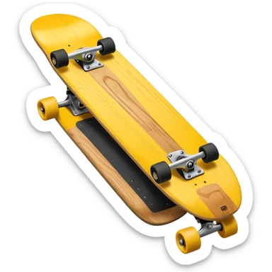 Skate board, yellow sticker