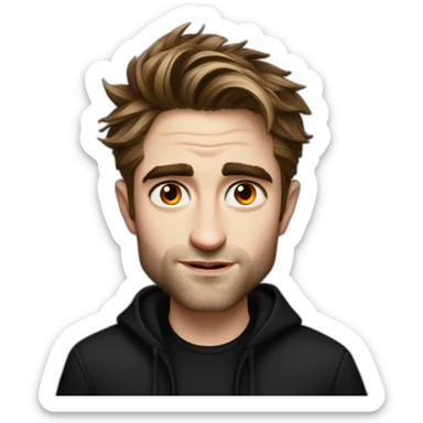 Robert Pattinson black clothes red eyes sticker