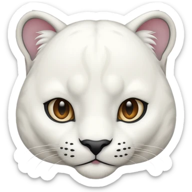 white panther emoji like one you would see on discord sticker