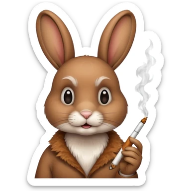 Bunny smoking a joint  sticker