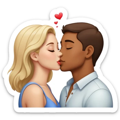 beautiful romantic kiss couple sticker