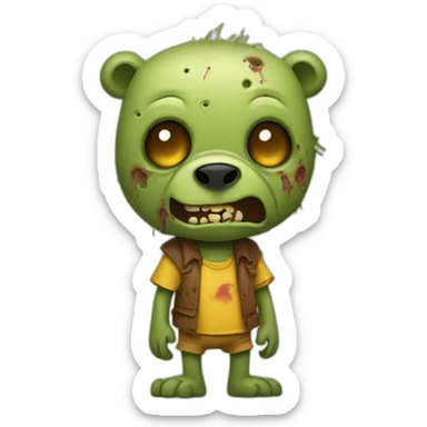 Pooh zombie sticker