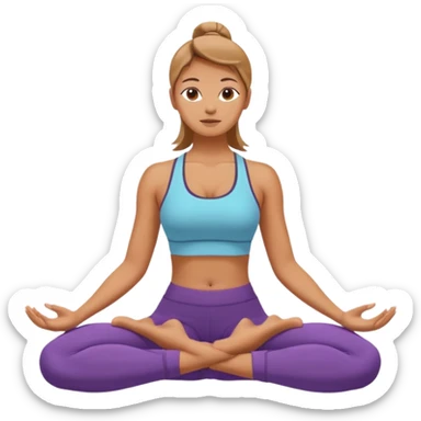 donna che fa yoga gambe icrociate sticker