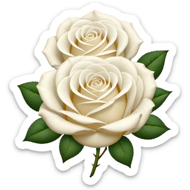 white roses only sticker