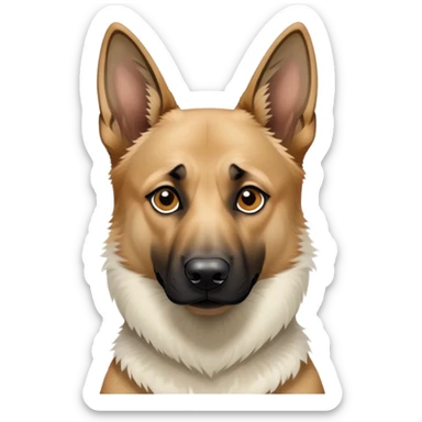 Malinois mixed with white Shepherd  sticker