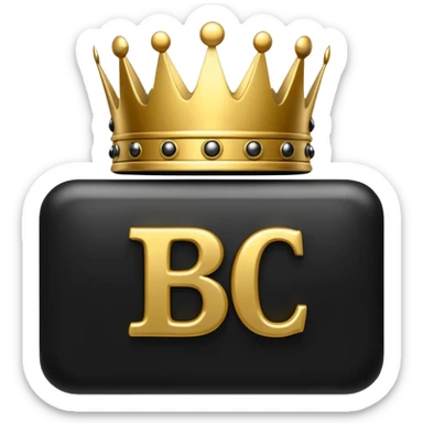 TBC Logo Emoji

Glossy 3D emoji of the letters TBC with a golden crown on top, black and gold color theme, royal and tactical vibe. sticker