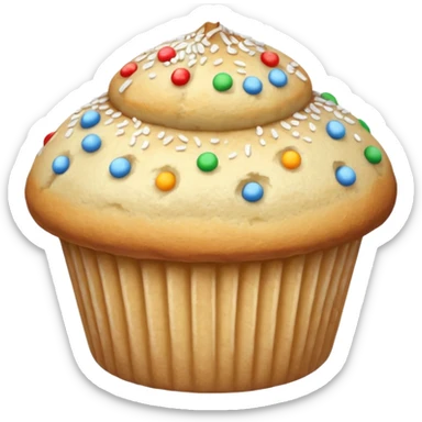 silver vanilla muffin sticker