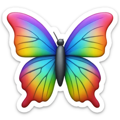 Symbol for adhd, rainbow butterfly sticker