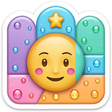 Emoji of structured plan roadmap with sparkles, wellness program, clean flat emoji, pastel colors sticker