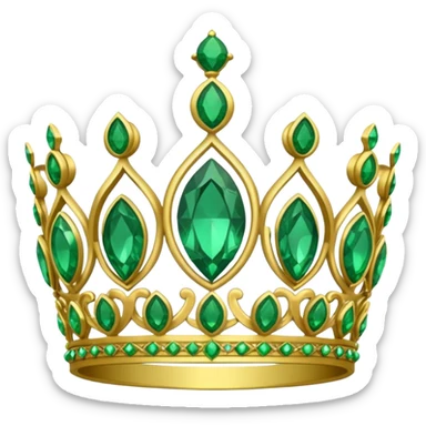green tiara sticker
