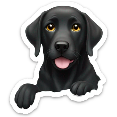 Black Labrador in bath tub with bubbles sticker