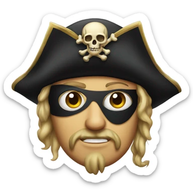 One eyed pirate sticker