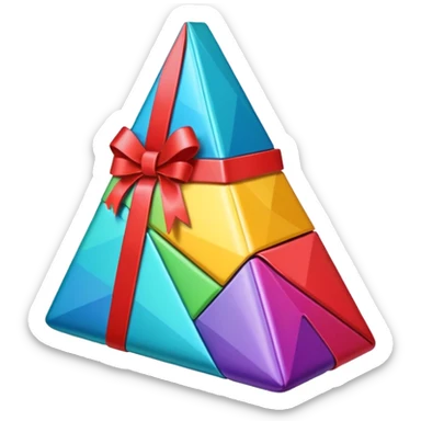 Surprise triangle box sticker