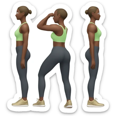 Waist to leg Squat from behind sticker