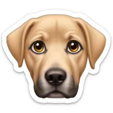 Human face with puppy dog eyes sticker