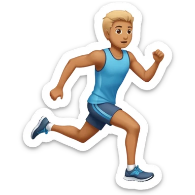 Person running fast sticker