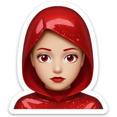 red glitter hacker sticker