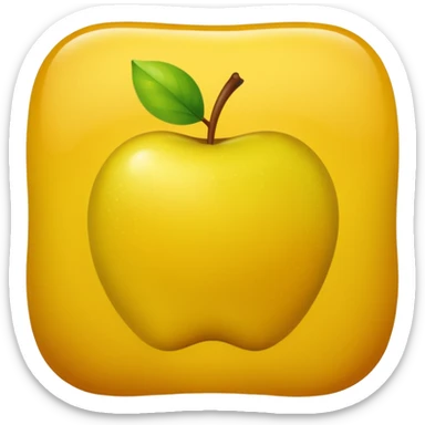 yellow apple golden delicious  sticker