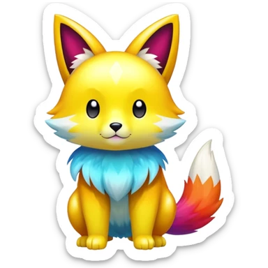  Colorful Shiny FurSona Fakemon Full Body sticker