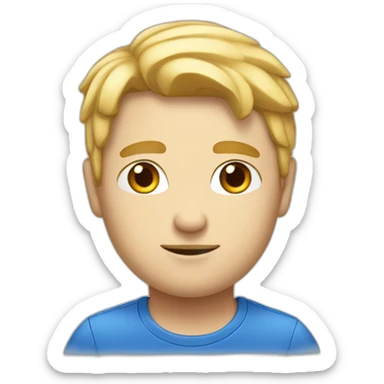 Homme blanc blond aux yeux bleus sticker