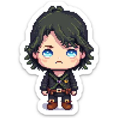 sus character looking suspicious sticker