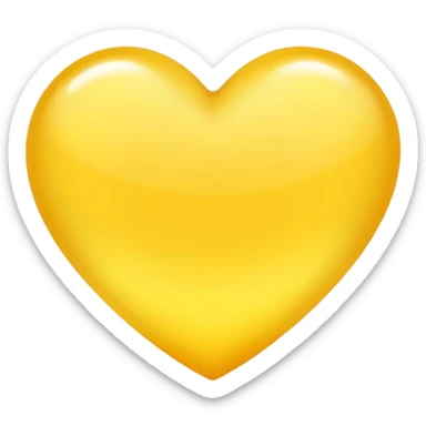yellow heart with a radiant gradient sticker