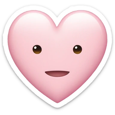 pastel pink heart sticker