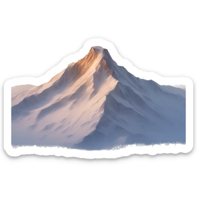 summit mountain seen from close sticker
