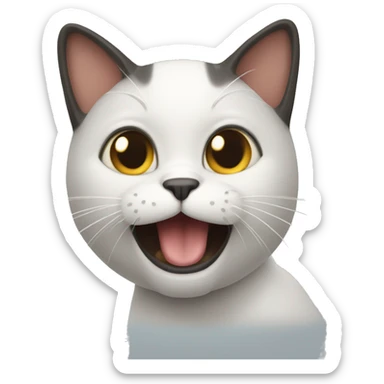 a cat saying "OH NO!" sticker