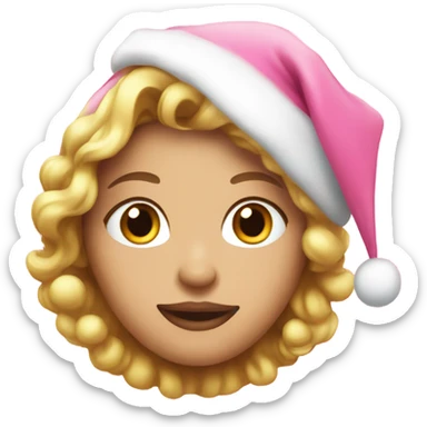 Pink girlie Christmas sticker