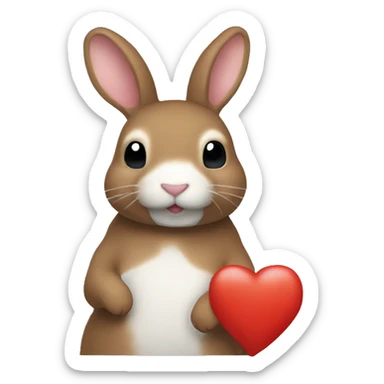 Conejo+amor sticker