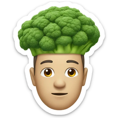 Broccoli head man  sticker