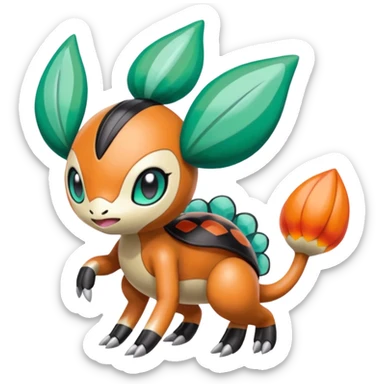 Meloetta-Vibrava-Trapinch-Pokémon-Fakémon-hybrid-fusion-creature sticker
