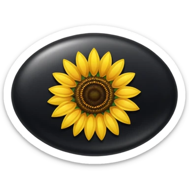 black sunflower seed sticker