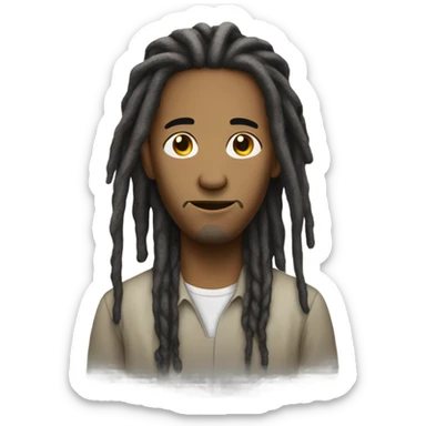 nonchalant dreadhead  sticker