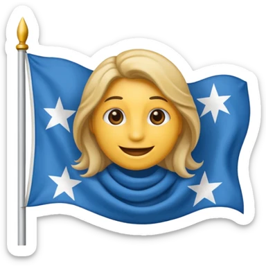 Crée moi un emojis avec le drapeau corse avec la tête  sticker
