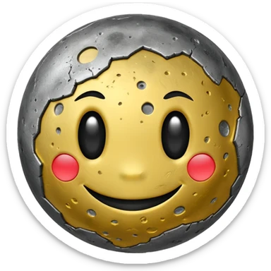 planet mercury smiley face sticker