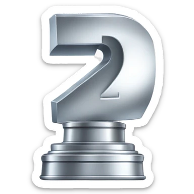 Platinum Trophy in the Shape of Number 7 sticker