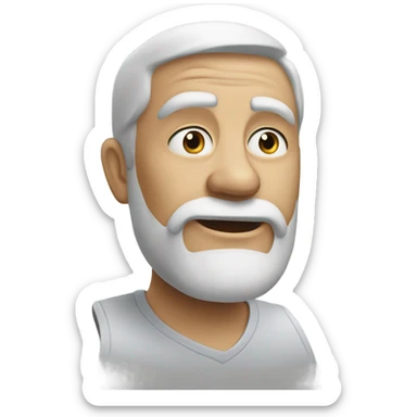 En blå bajs sticker