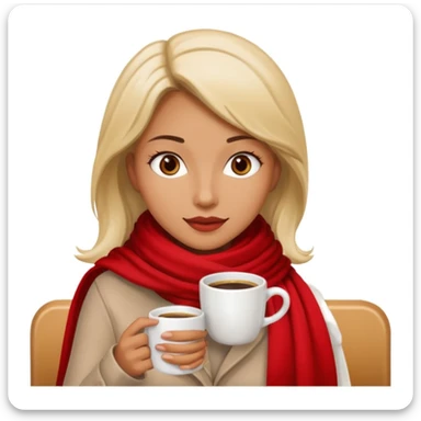 woman drinking coffee in a cafe sticker