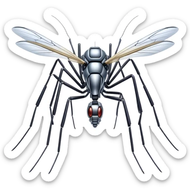 Mosquito robot style hajime sorayama sticker