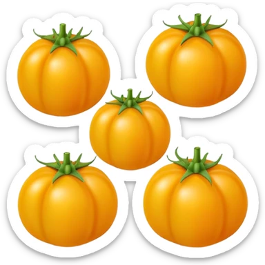 five yellow tomato sticker