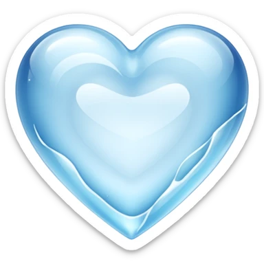 Heart from ice sticker
