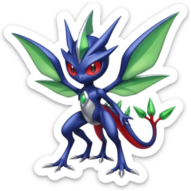 Shiny Aural Darkrai-Celebi-Genesect-Fakémon-fusion (full body) sticker