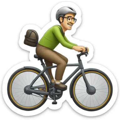 Monsieur qui fait du vélo sticker