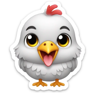 animal/chick/cute/smile with heart sticker