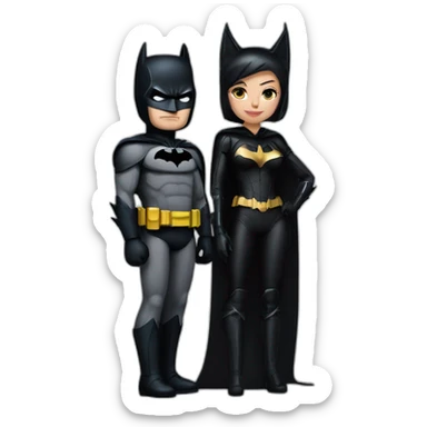 Batman and catwoman sticker