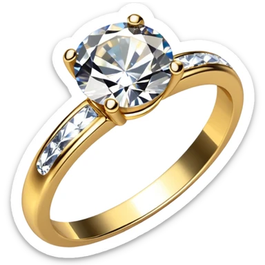 glitter diamond married ring sticker